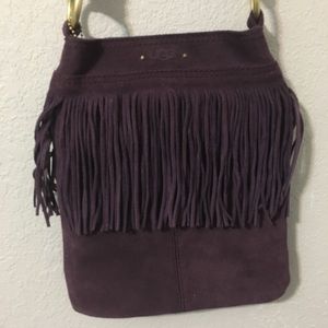 UGG Purple Satchel with Fringe